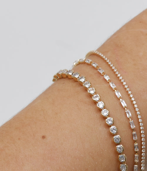 Faye-Micro Baguette Tennis Bracelet