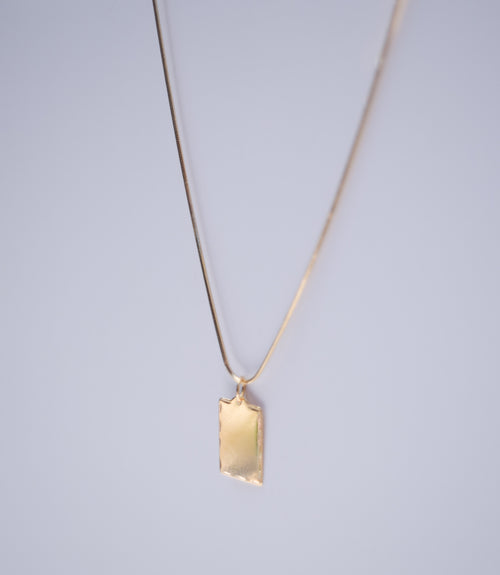 Banks- Gold Fill tag necklace