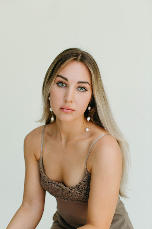 Cyrus- Three Pearl Drop Earring