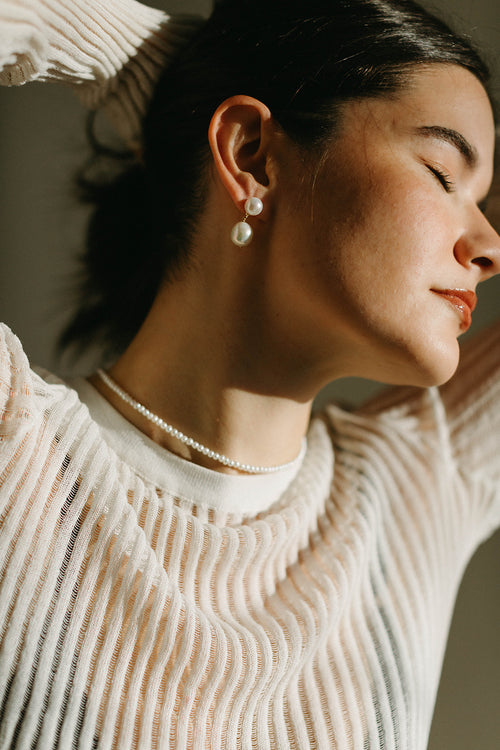Laurel-Tiny Seed Pearl Necklace