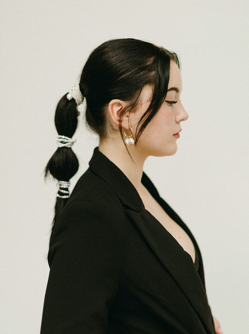 Bobbi- Pearl Cluster Hoops