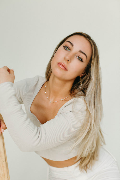 Blair- Pearl Curb chain necklace