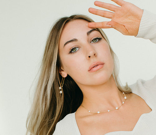 Blair- Pearl Curb chain necklace