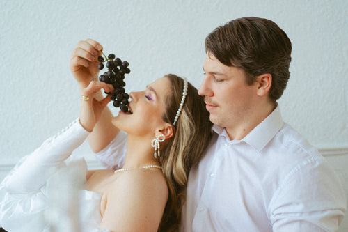 Vella- Pearl Bow Earrings