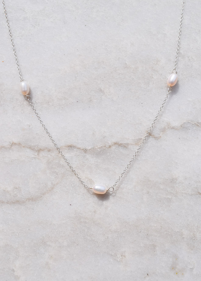 Dove- Seed Pearl Chain Necklace