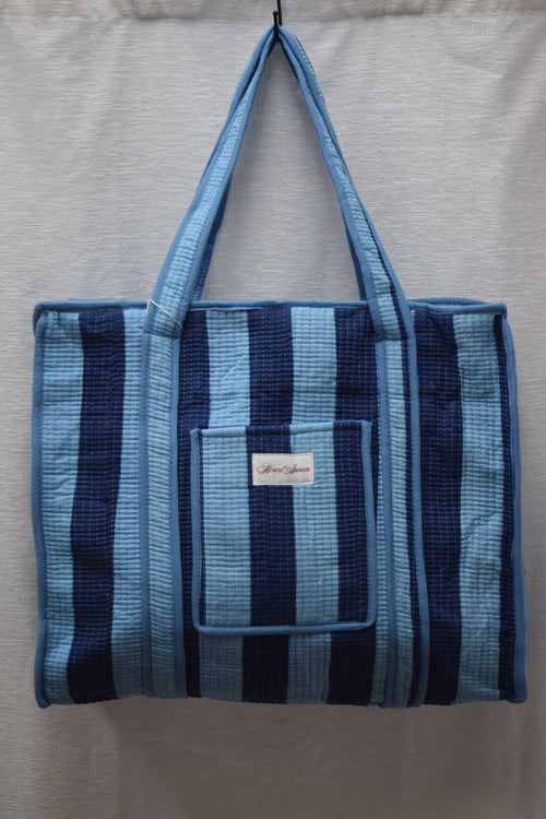 BLUE NAVY STRIPE TOTE