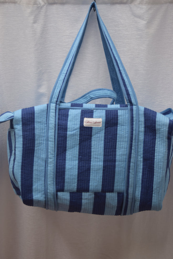 BLUE NAVY STRIPE DUFFLE