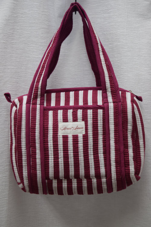 BURGUNDY STRIPE PURSE