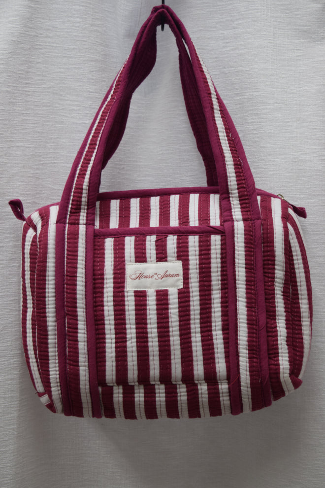 BURGUNDY STRIPE PURSE