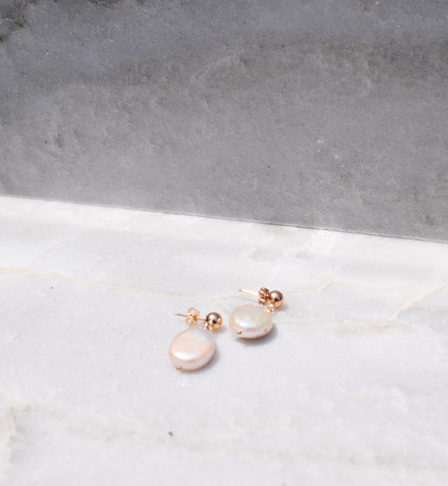 Pia- Coin Pearl Earrings