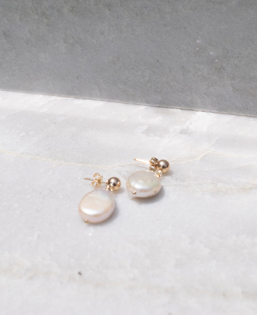 Pia- Coin Pearl Earrings