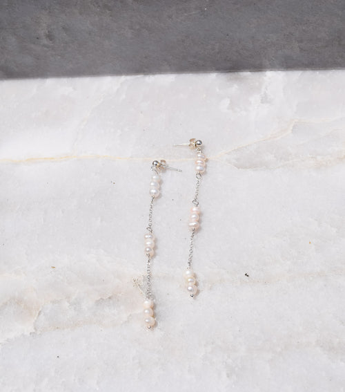 Iris- Seed Pearl Trinity Earring