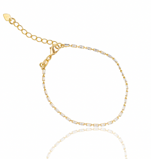 Faye-Micro Baguette Tennis Bracelet