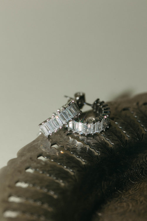 Sloane- Small Baguette Tennis Hoops