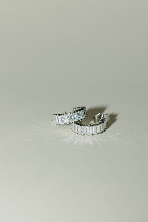 Sloane- Small Baguette Tennis Hoops