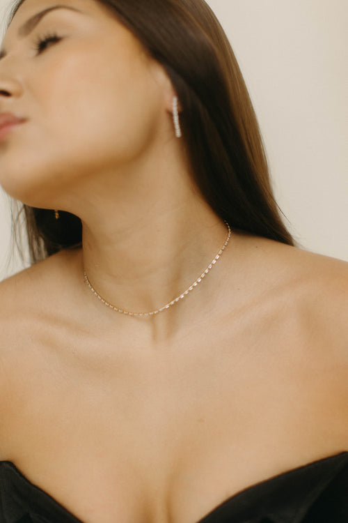 Ginny- Micro Baguette Tennis Necklace