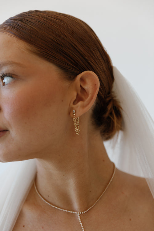 Arabella- Chain Link Dangle Hoops