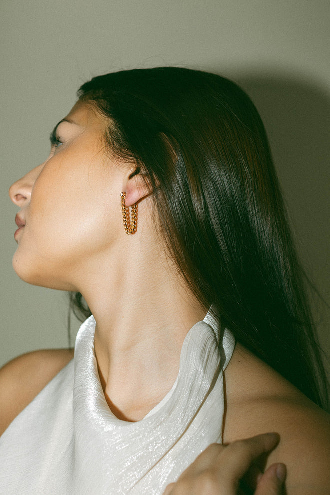 Arabella- Chain Link Dangle Hoops