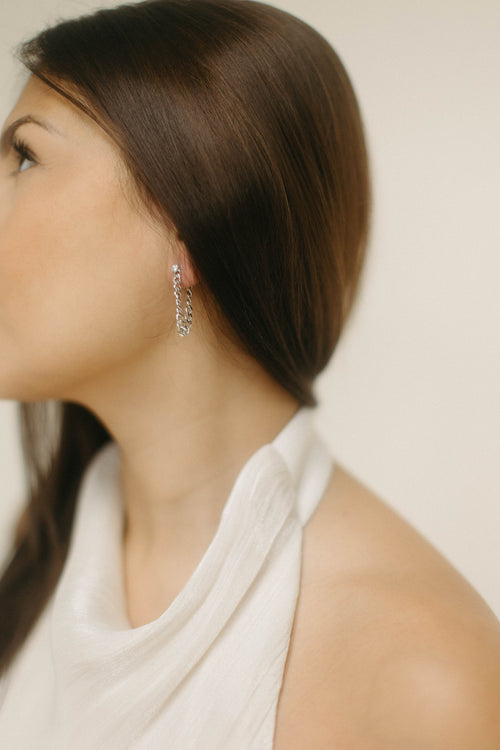 Arabella- Chain Link Dangle Hoops