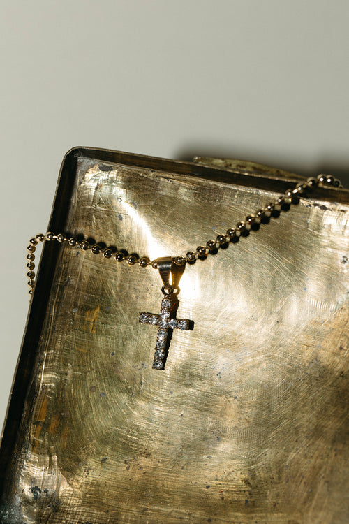 Havana- Sparkle Cross Charm Necklace