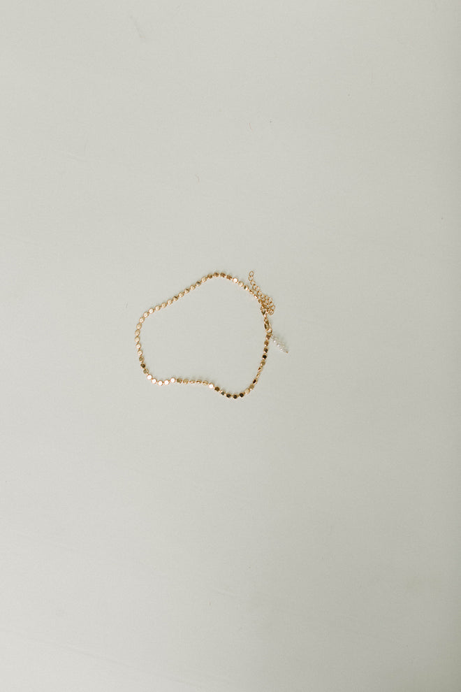 Dotty- Hammered Disc Bracelet