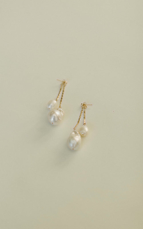 Georgia- Baroque Double Drop Dangles