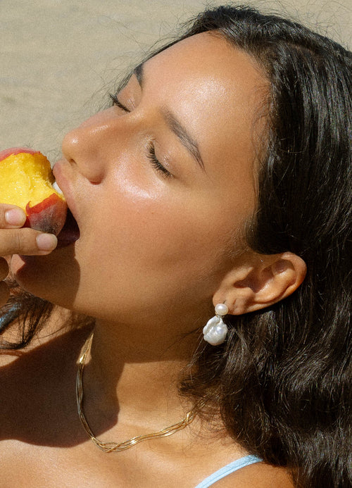 Tyrus- Fireball Pearl Earrings