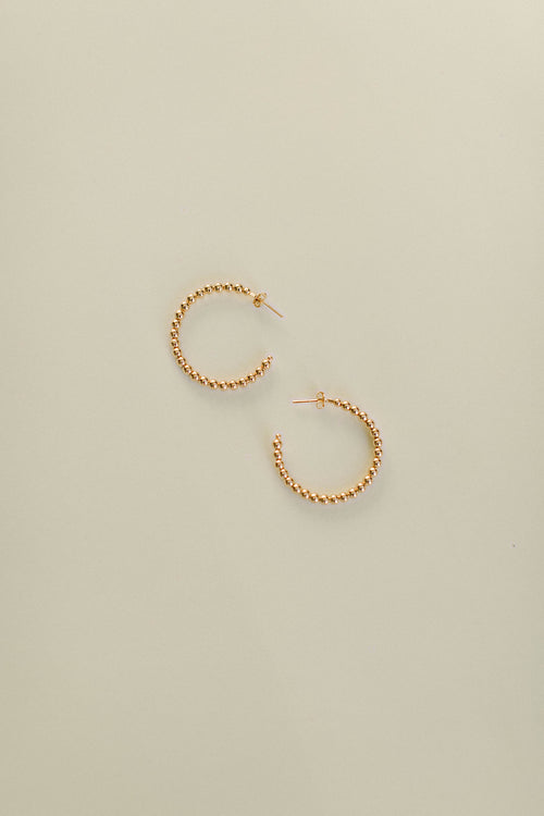 Lex- Gold Beaded Hoop
