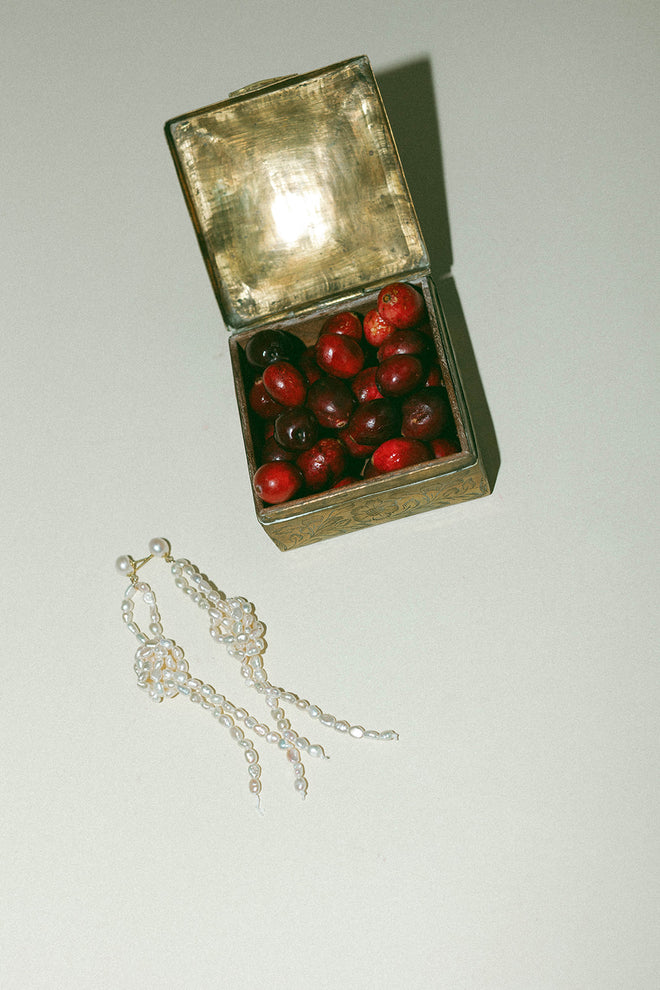 Adelina- Knotted Seed Pearl Statement Earrings