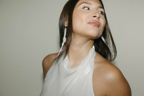 Adelina- Knotted Seed Pearl Statement Earrings