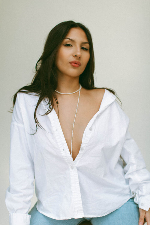 Savi- Full Pearl Wrap Lariat