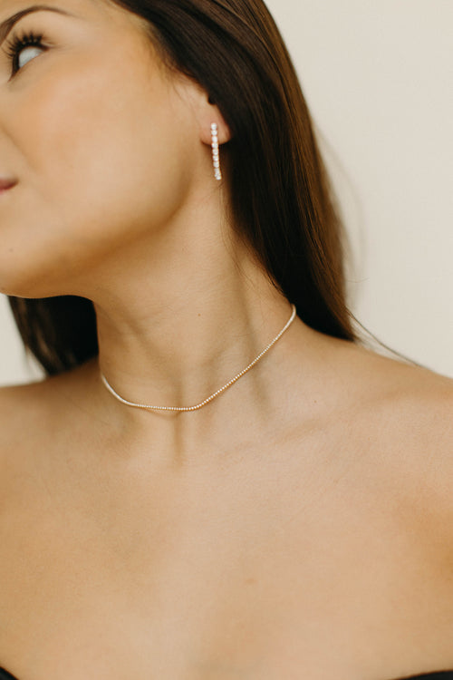Misha- 1mm Micro Tennis Necklace