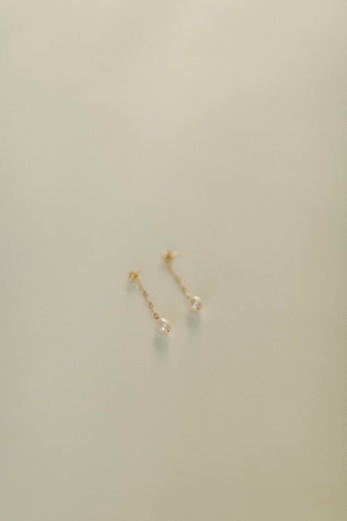 Dainty Paperclip Drop Earring