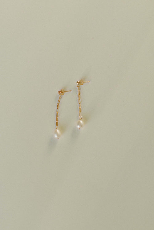 Dainty Paperclip Drop Earring