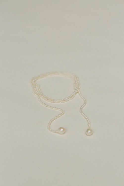 Savi- Full Pearl Wrap Lariat