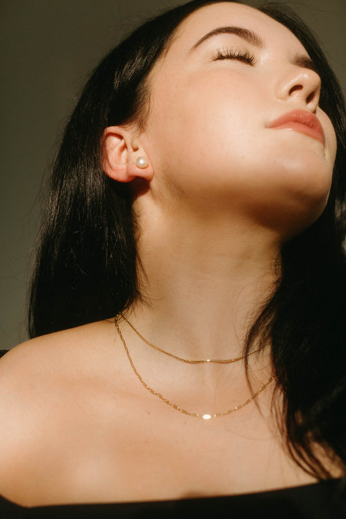 Carmen- Pink Pearl Studs