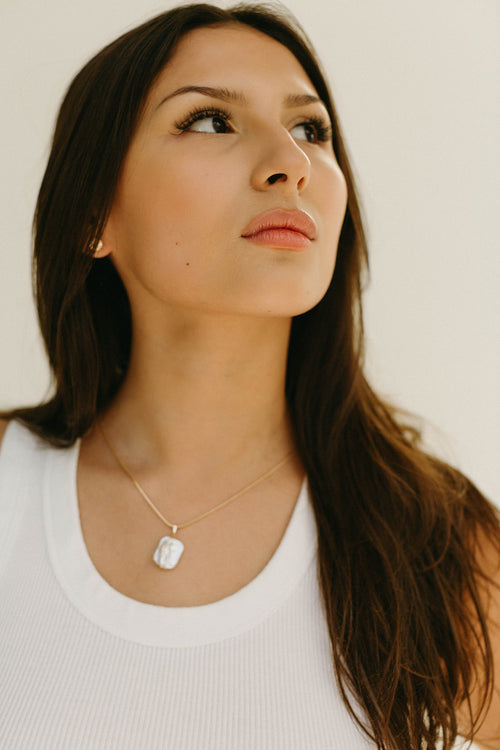 Tauris- Sqaure Drop Necklace