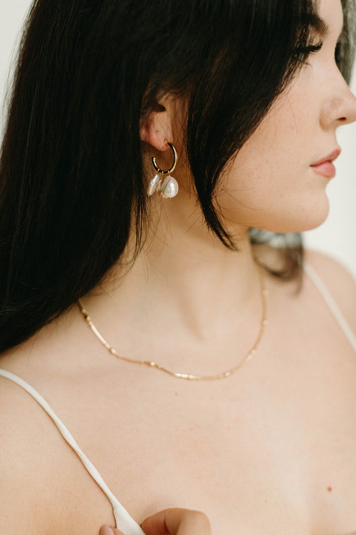Bobbi- Pearl Cluster Hoops