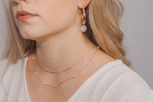 Dove- Seed Pearl Chain Necklace
