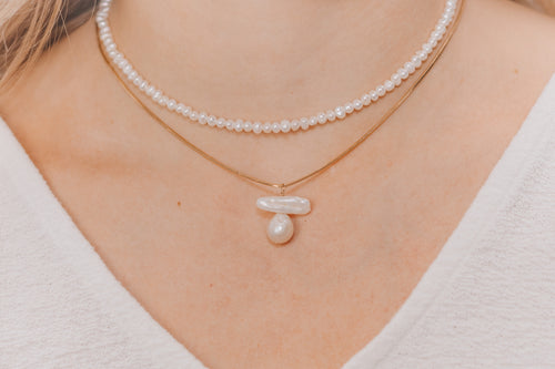Blyth- Biwa Drop Necklace