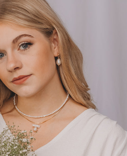 Blyth- Biwa Drop Necklace