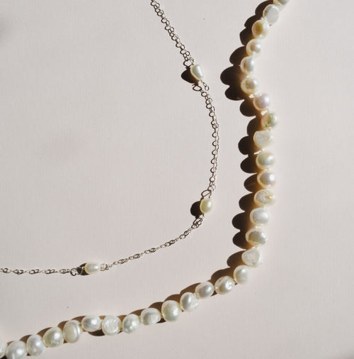 Dove- Seed Pearl Chain Necklace