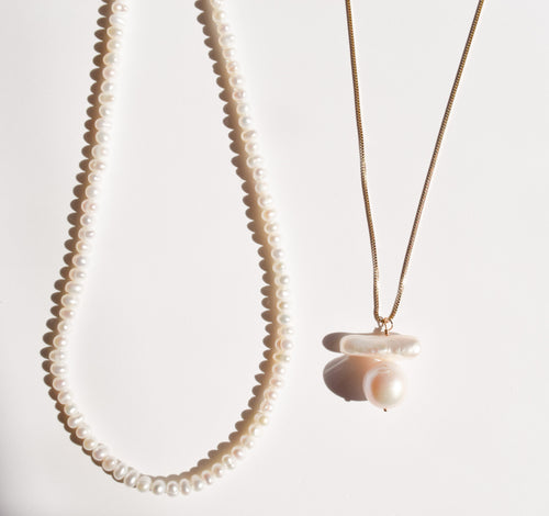 Blyth- Biwa Drop Necklace
