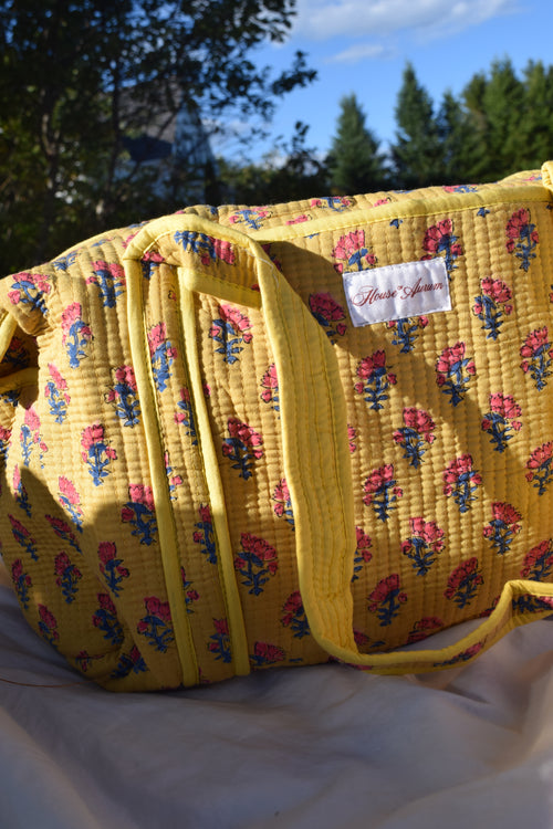 YELLOW FLORAL BABY DUFFLE