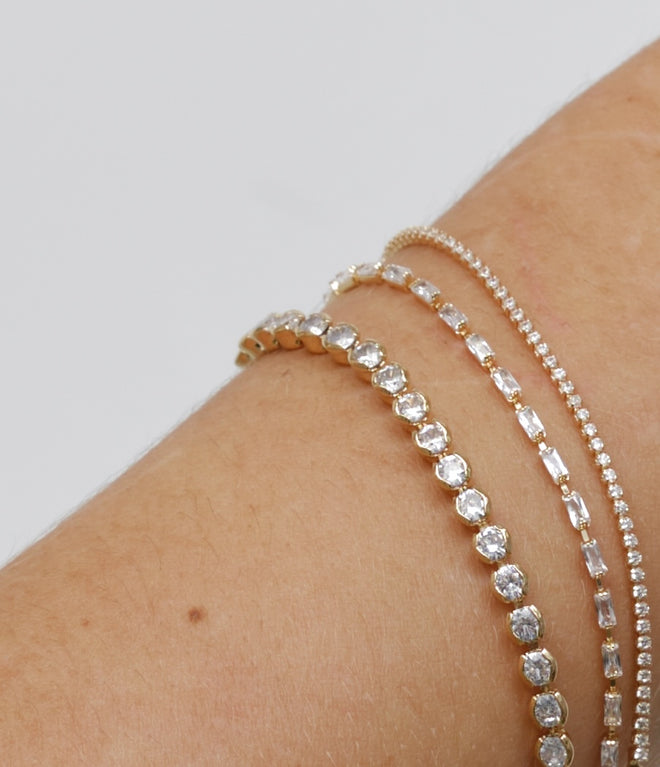 Faye-Micro Baguette Tennis Bracelet