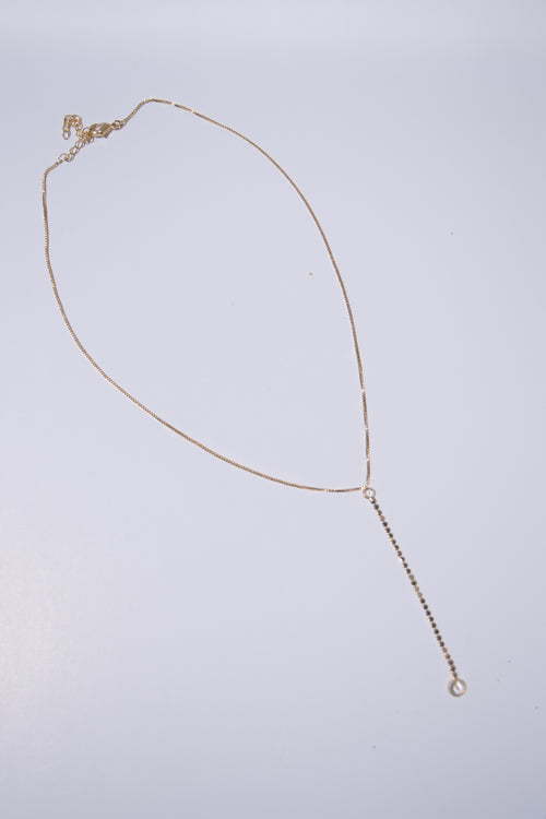 Jade- Gold Dotted Lariat