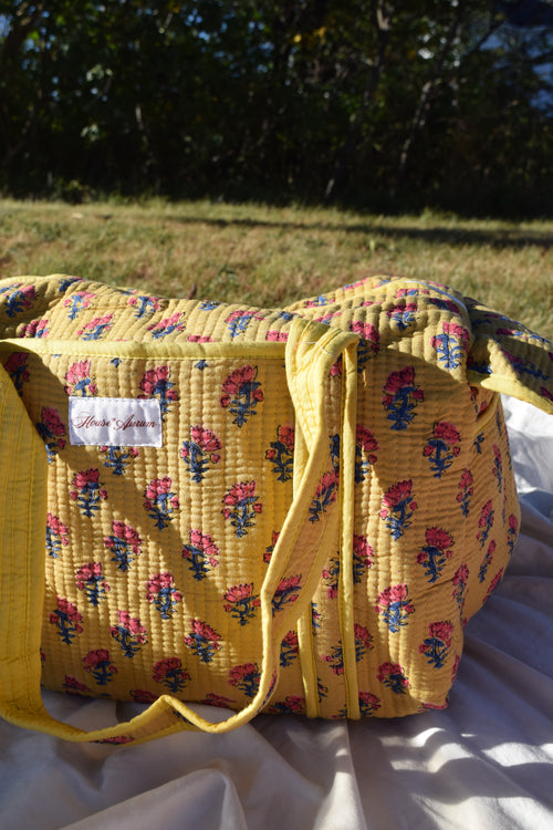 YELLOW FLORAL BABY DUFFLE