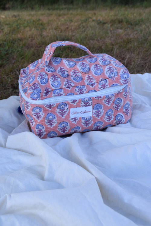 PEACH BLUE VANITY CASE