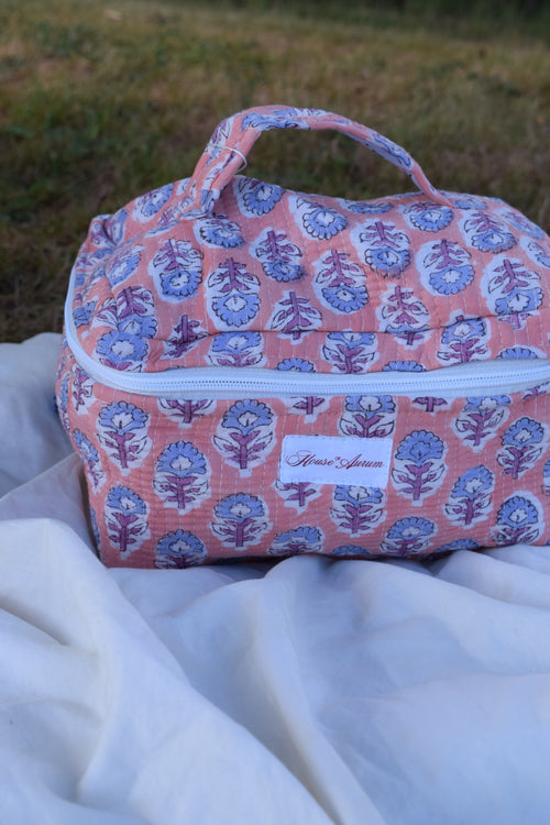 PEACH BLUE VANITY CASE