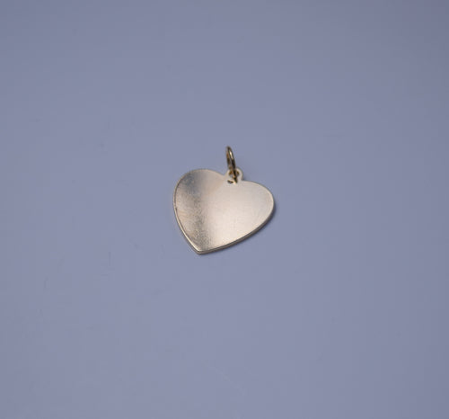 Amor- Flat Gold Fill Heart Charm